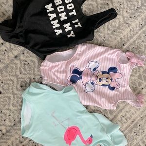 Lot of 3 baby girl swimsuits